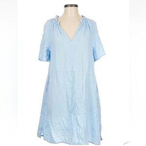 Old Navy collared dress light blue side pockets  plus size 2x 100% cotton.